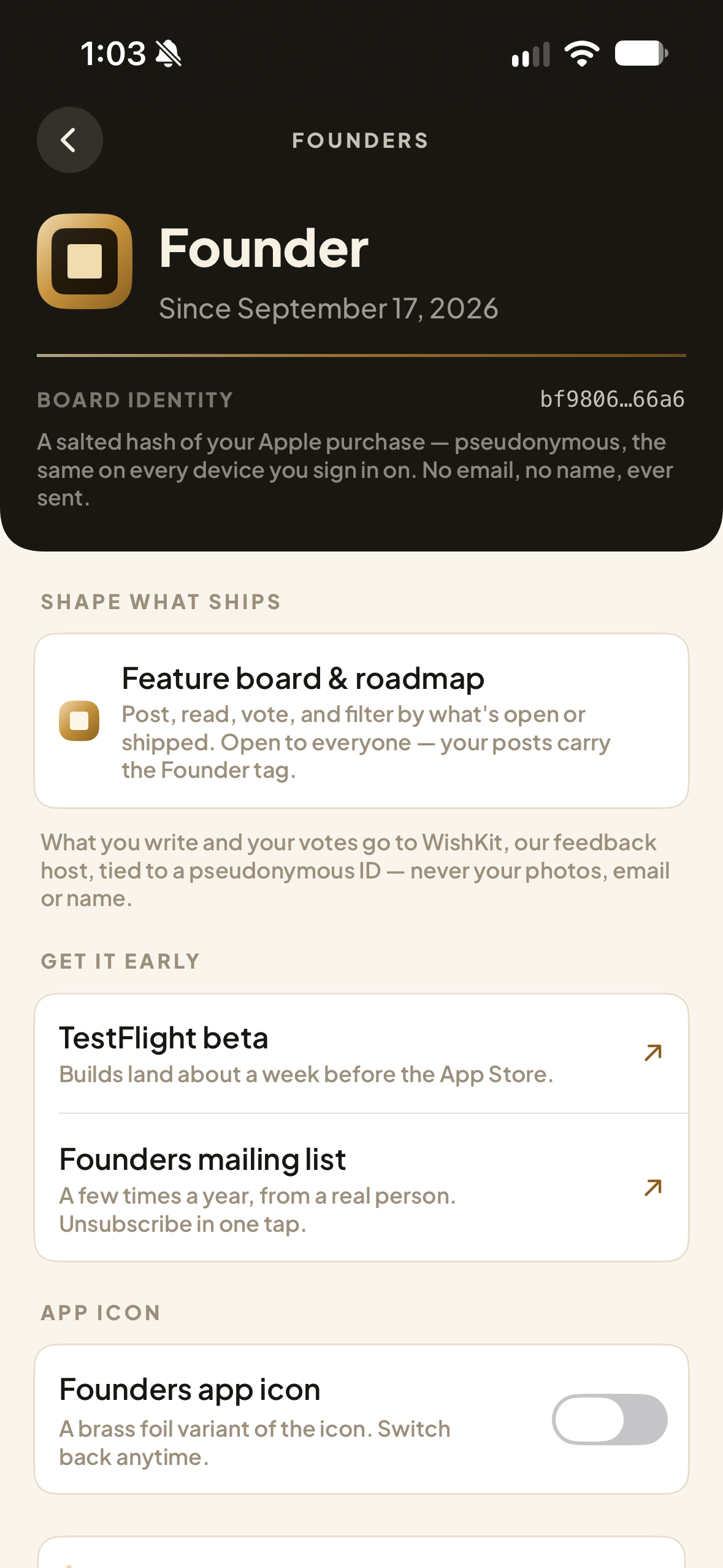 The Founders Page
